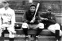 Bill Dickey, Babe Ruth and Lefty Gomez during an exhibition game in Mobile, AL. Credit: Erik Overbey Collection, The Doy Leale McCall Rare Book and Manuscript Library, University of South Alabama